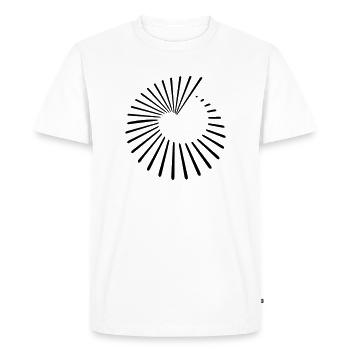 Motif de lignes en spirale de trou de cœur - T-shirt Premium bio Homme - blanc - Devant - Nico (187cm)