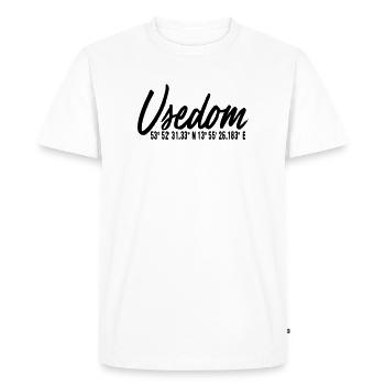 Chemise de l’île d’Usedom - T-shirt Premium bio Homme - blanc - Devant - Nico (187cm)