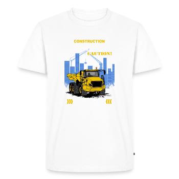 Camion à benne basculante - Camion à benne basculante - Camion - T-shirt Premium bio Homme - blanc - Devant - Nico (187cm)