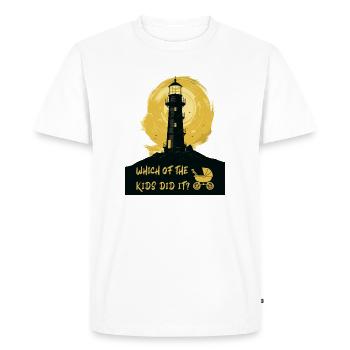 Meurtre de phare - Triplés de Pickwick - Halloween - T-shirt Premium bio Homme - blanc - Devant - Nico (187cm)