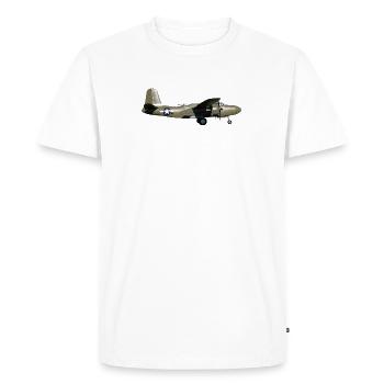 A-20 Havoc - Men's Premium Organic T-Shirt - white - Front - Nico (187cm)