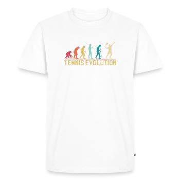 Tennis Evolution Evolution Graphic Design - Men's Premium Organic T-Shirt - white - Front - Nico (187cm)