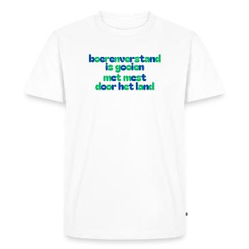 Colorful Agriculture Slogan - Men's Premium Organic T-Shirt - white - Front - Nico (187cm)