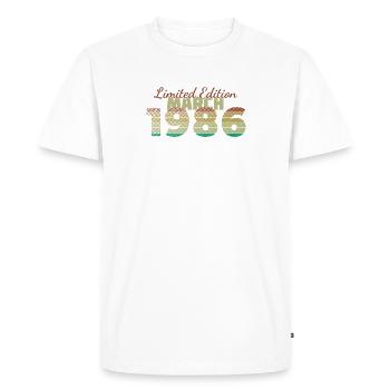 40e anniversaire Édition Limitée (SCR) 03/1986 - T-shirt Premium bio Homme - blanc - Devant - Nico (187cm)