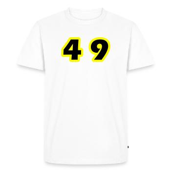 Symbole du chiffre 49 - T-shirt Premium bio Homme - blanc - Devant - Nico (187cm)