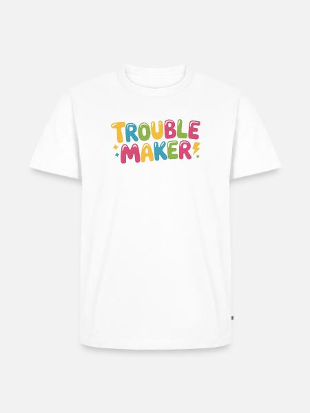 Troublemaker Frechdachs Rabauke Geschwister Kinder - Männer Premium Bio T-Shirt - Weiß
