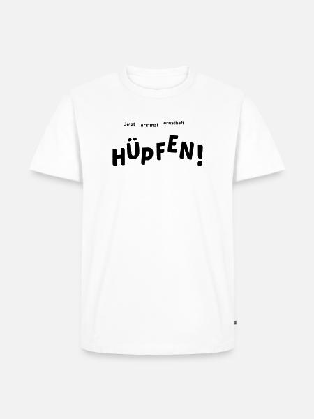 Hüpfen - Männer Premium Bio T-Shirt - Weiß