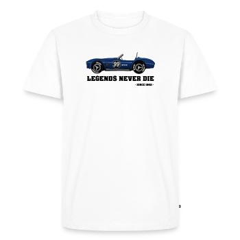Legends Never Die – Classic Racer 1962 - T-shirt Premium bio Homme - blanc - Devant - Nico (187cm)
