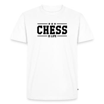 Chess is life - Men's Premium Organic T-Shirt - white - Front - Nico (187cm)