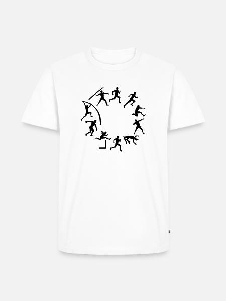 Zehnkampf - Männer Premium Bio T-Shirt - Weiß