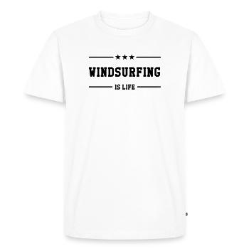 Planche à voile / Véliplanchiste / Windsurf / - T-shirt Premium bio Homme - blanc - Devant - Nico (187cm)