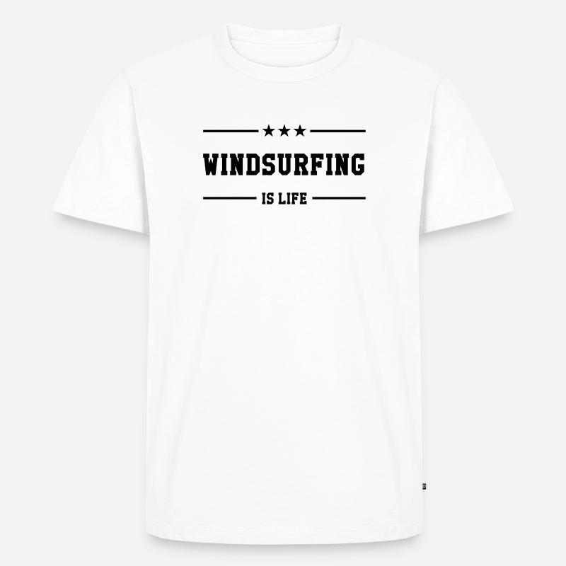 Windsurfen / Windsurfer / Windsurf / Windsurfing - Männer Premium Bio T-Shirt - Weiß