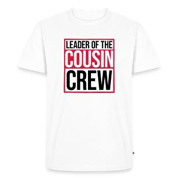 Leader Cousin Crew Team - T-shirt Premium bio Homme - blanc - Devant - Nico (187cm)