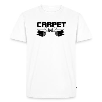 Carpet rolls logo - Men's Premium Organic T-Shirt - white - Front - Nico (187cm)