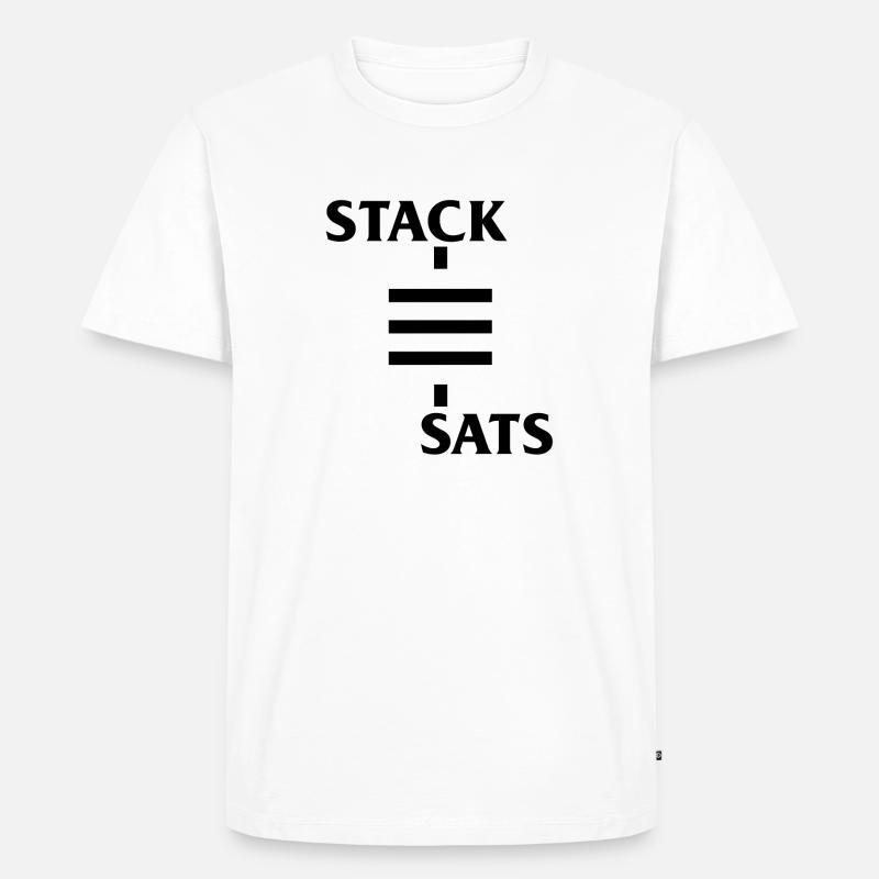 STACK SATS - Männer Premium Bio T-Shirt - Weiß