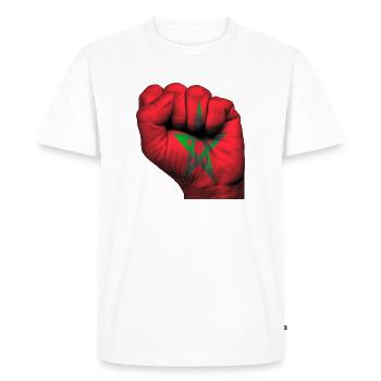 Fist Maroc - T-shirt Premium bio Homme - blanc - Devant - Nico (187cm)