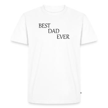 Fête des pères 2026 cadeau Papa Papa Meilleur Papa Jamais - T-shirt Premium bio Homme - blanc - Devant - Nico (187cm)