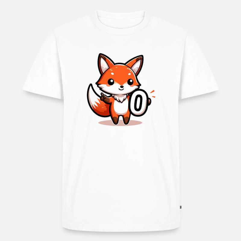 Entzückender Zero Fox Left - Männer Premium Bio T-Shirt - Weiß