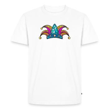 Casquette de fou Casquette de fou pour carnaval et carnaval - T-shirt Premium bio Homme - blanc - Devant - Nico (187cm)