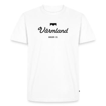 Värmland noir - T-shirt Premium bio Homme - blanc - Devant - Nico (187cm)