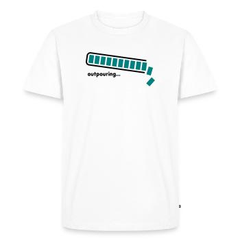 outpouring - Men's Premium Organic T-Shirt - white - Front - Nico (187cm)
