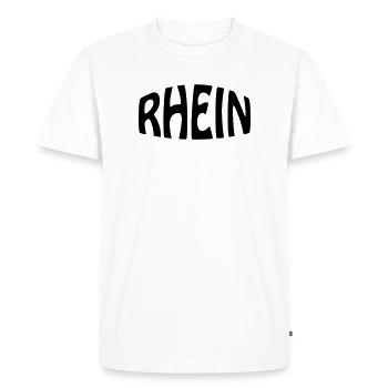 Rhin - T-shirt Premium bio Homme - blanc - Devant - Nico (187cm)