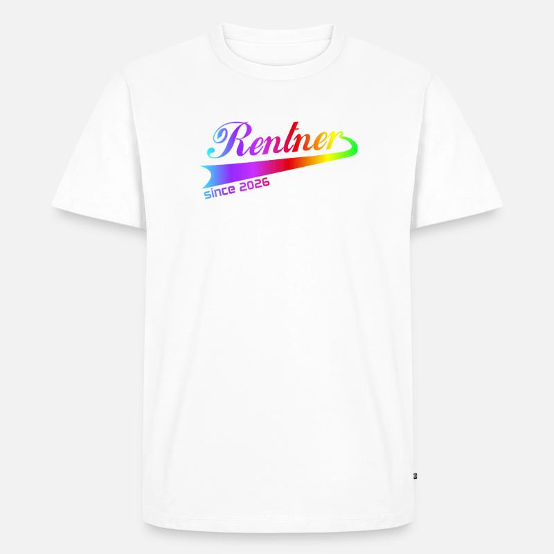 Rentner 2026 Ruhestand Rentner Pullover, Kappe - Männer Premium Bio T-Shirt - Weiß