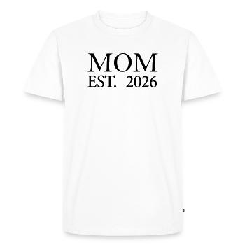 Maman est 2026 - T-shirt Premium bio Homme - blanc - Devant - Nico (187cm)