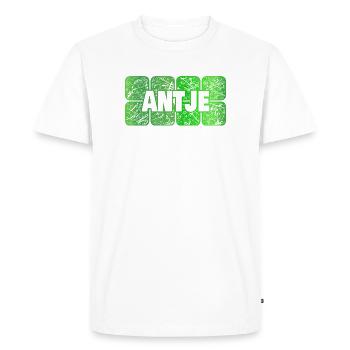 Antje - Men's Premium Organic T-Shirt - white - Front - Nico (187cm)