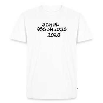 Remise des diplômes 2026 - T-shirt Premium bio Homme - blanc - Devant - Nico (187cm)
