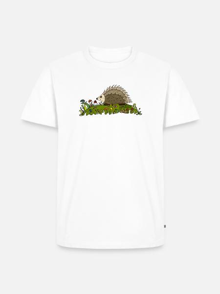 Igel - Männer Premium Bio T-Shirt - Weiß