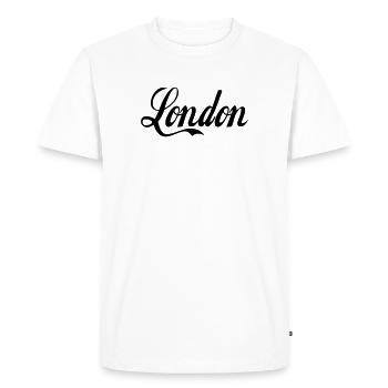 London - couleur personnalisable - T-shirt Premium bio Homme - blanc - Devant - Nico (187cm)