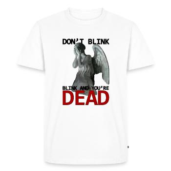 Don't blink - T-shirt Premium bio Homme - blanc - Devant - Nico (187cm)