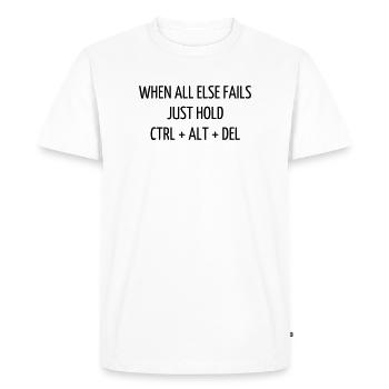 Quote / Gaming / Geek / Gamer / Computer / Game - Men's Premium Organic T-Shirt - white - Front - Nico (187cm)