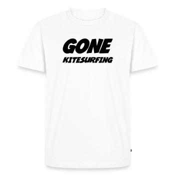 Kiteboarding / Kitesurfing / Kitesurf / - T-shirt Premium bio Homme - blanc - Devant - Nico (187cm)