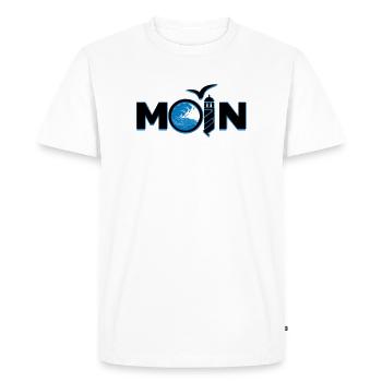 Moin North German - Men's Premium Organic T-Shirt - white - Front - Nico (187cm)