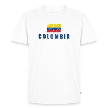 Colombie - T-shirt Premium bio Homme - blanc - Devant - Nico (187cm)