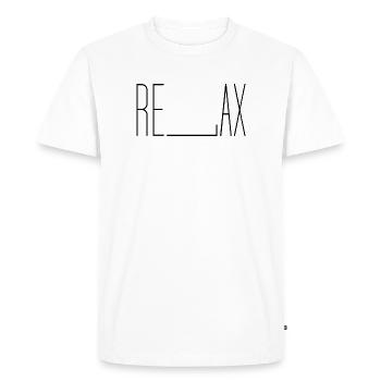 Se détendre - T-shirt Premium bio Homme - blanc - Devant - Nico (187cm)