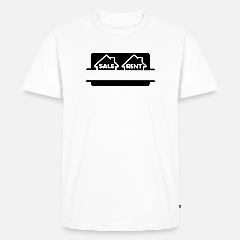 Haus mieten oder kaufen - Männer Premium Bio T-Shirt - Weiß