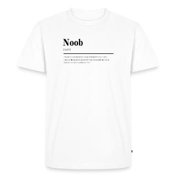 Définition humoristique du Noob' Gamer - T-shirt Premium bio Homme - blanc - Devant - Nico (187cm)