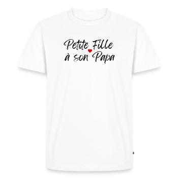 Little Girl with Her Daddy - Men's Premium Organic T-Shirt - white - Front - Nico (187cm)