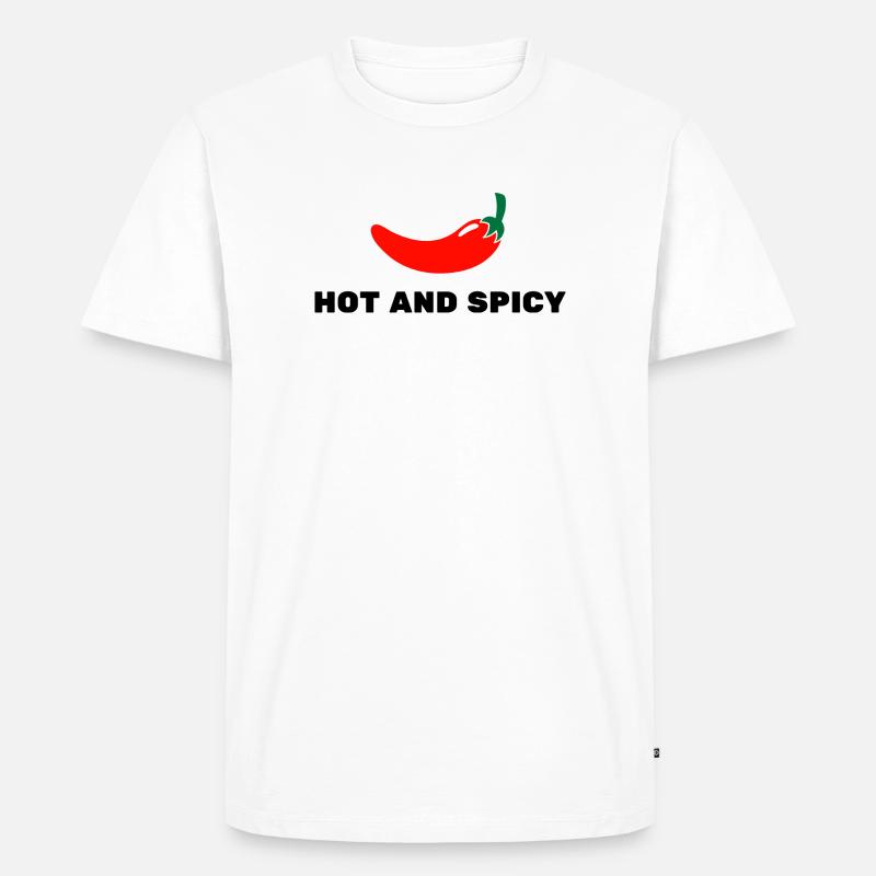 Scharf und würzig - Männer Premium Bio T-Shirt - Weiß