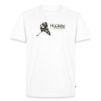 Eishockey Action Illustration - Men's Premium Organic T-Shirt - white - Front - Nico (187cm)