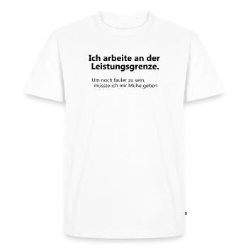 Performance limit - Men's Premium Organic T-Shirt - white - Front - Nico (187cm)