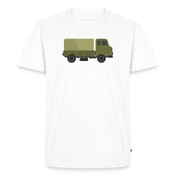 Camion militaire - T-shirt Premium bio Homme - blanc - Devant - Nico (187cm)
