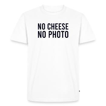Pas de fromage, pas de photo - T-shirt Premium bio Homme - blanc - Devant - Nico (187cm)