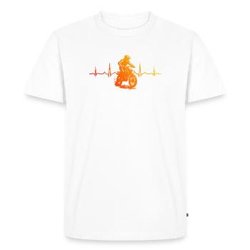 Motif amusant de motocross - T-shirt Premium bio Homme - blanc - Devant - Nico (187cm)