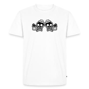 Équipe Skeleton Beer Bachelors - T-shirt Premium bio Homme - blanc - Devant - Nico (187cm)