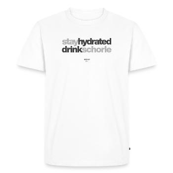 Restez hydraté, boissons spritzer - T-shirt Premium bio Homme - blanc - Devant - Nico (187cm)