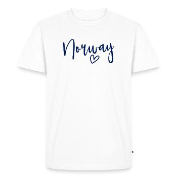 Norway Heart Women's Love Norway - Men's Premium Organic T-Shirt - white - Front - Nico (187cm)